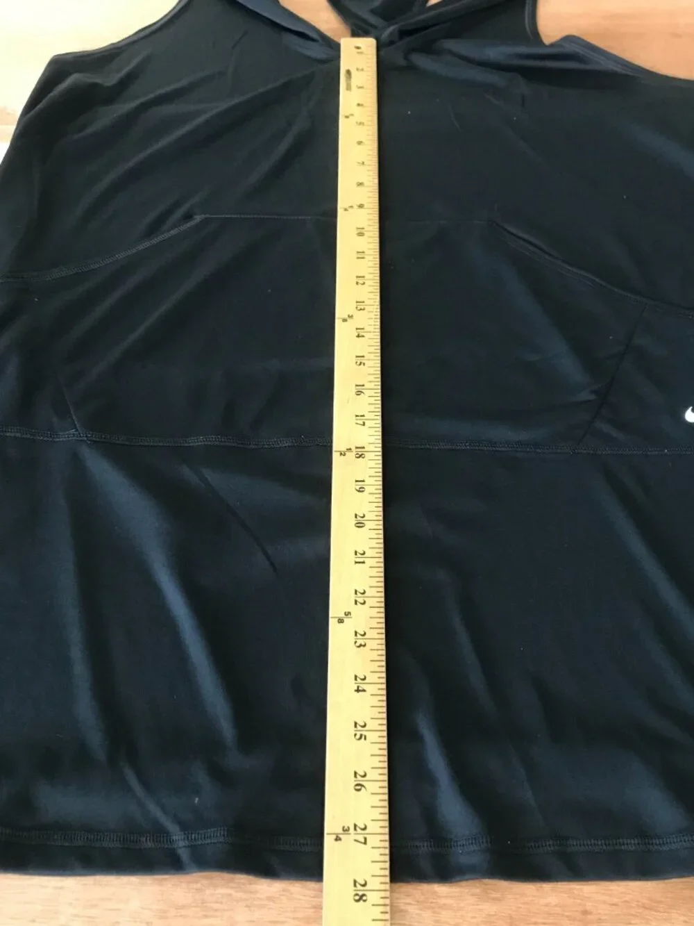 Nike Hooded Dress Swim Cover Up Women 2XL Black Sleeveless Racerback Stretch
